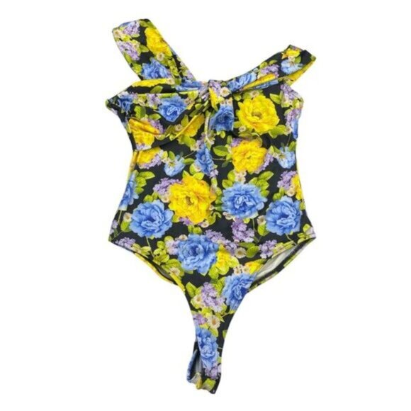 NEW ZARA Printed Knot Floral Bodysuit Size Small - Picture 7 of 9